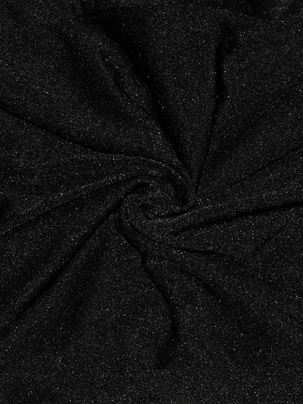 Veautt ヴュート ロングスリーブチョーカーデザインメッシュラメタイトミディアムドレス vt022508-ks