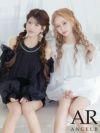 AngelR エンジェルアール ロングスリーブ2wayパフスリーブデザインショルダーリボンタイトマイクロミニドレス ar25814