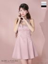 ROBE de FLEURS ローブドフルール サテンネックリボンバストジップフレアミニキャバドレス fm3597-c