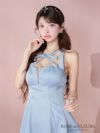 ROBE de FLEURS ローブドフルール サテンネックリボンバストジップフレアミニキャバドレス fm3597-c
