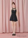 ROBE de FLEURS ローブドフルール サテンネックリボンバストジップフレアミニキャバドレス fm3597-c