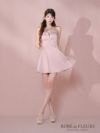 ROBE de FLEURS ローブドフルール サテンネックリボンバストジップフレアミニキャバドレス fm3597-c