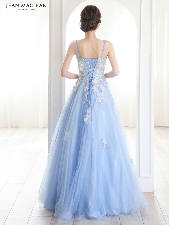 JEAN MACLEAN ジャンマクレーン 立体フラワーモチーフ/刺繍レース/姫/ロングドレス ja51846