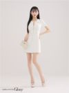 Glossy ローブドフルールグロッシー バックレースセンタージップベルトミニキャバドレス gl3795-c