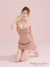  ROBE de FLEURS ローブドフルール ラメニットリボンホルターセットアップタイトミニキャバドレス fm3772-c