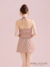  ROBE de FLEURS ローブドフルール ラメニットリボンホルターセットアップタイトミニキャバドレス fm3772-c