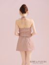 ROBE de FLEURS ローブドフルール ラメニットリボンホルターセットアップタイトミニキャバドレス fm3772