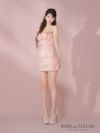 ROBE de FLEURS ローブドフルール ラメチュールシアーオフショルミニキャバドレス fm3566