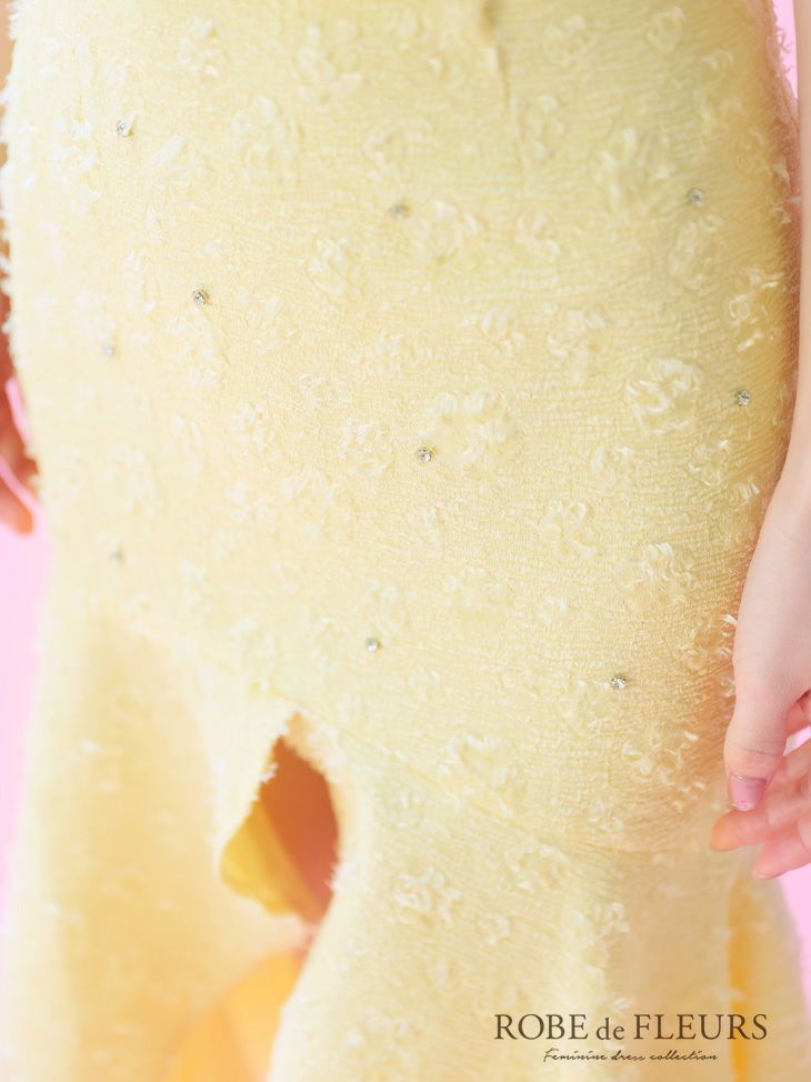 ROBE de FLEURS ローブドフルール ジャガードチュールマーメイドセットアップキャバドレス fm3451