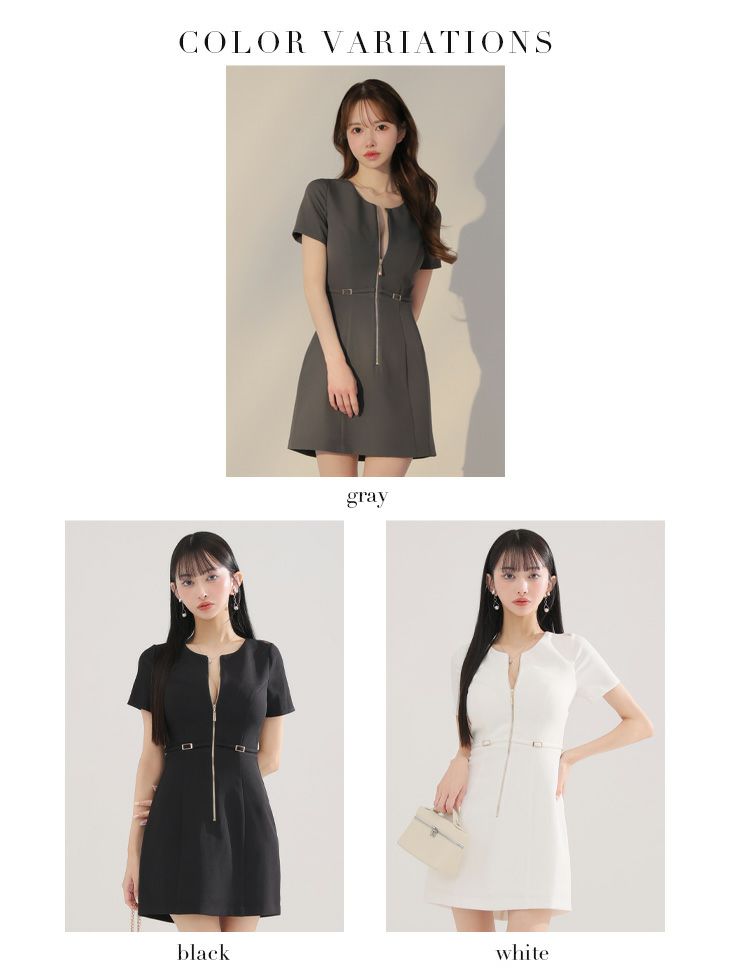 Glossy ローブドフルールグロッシー バックレースセンタージップベルトミニキャバドレス gl3795