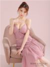 ROBE de FLEURS ローブドフルール アシンメトリーラメニットチュールセットアップキャミキャバドレス fm3295-c
