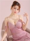 ROBE de FLEURS ローブドフルール アシンメトリーラメニットチュールセットアップキャミキャバドレス fm3295-c
