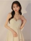 DEA. ディア バイ ローブドフルール リッチオーガンジーフレアロングキャバドレス deE3587-c