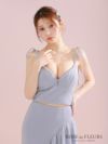 ROBE de FLEURS ローブドフルール アシンメトリーラメニットチュールセットアップキャミキャバドレス fm3295