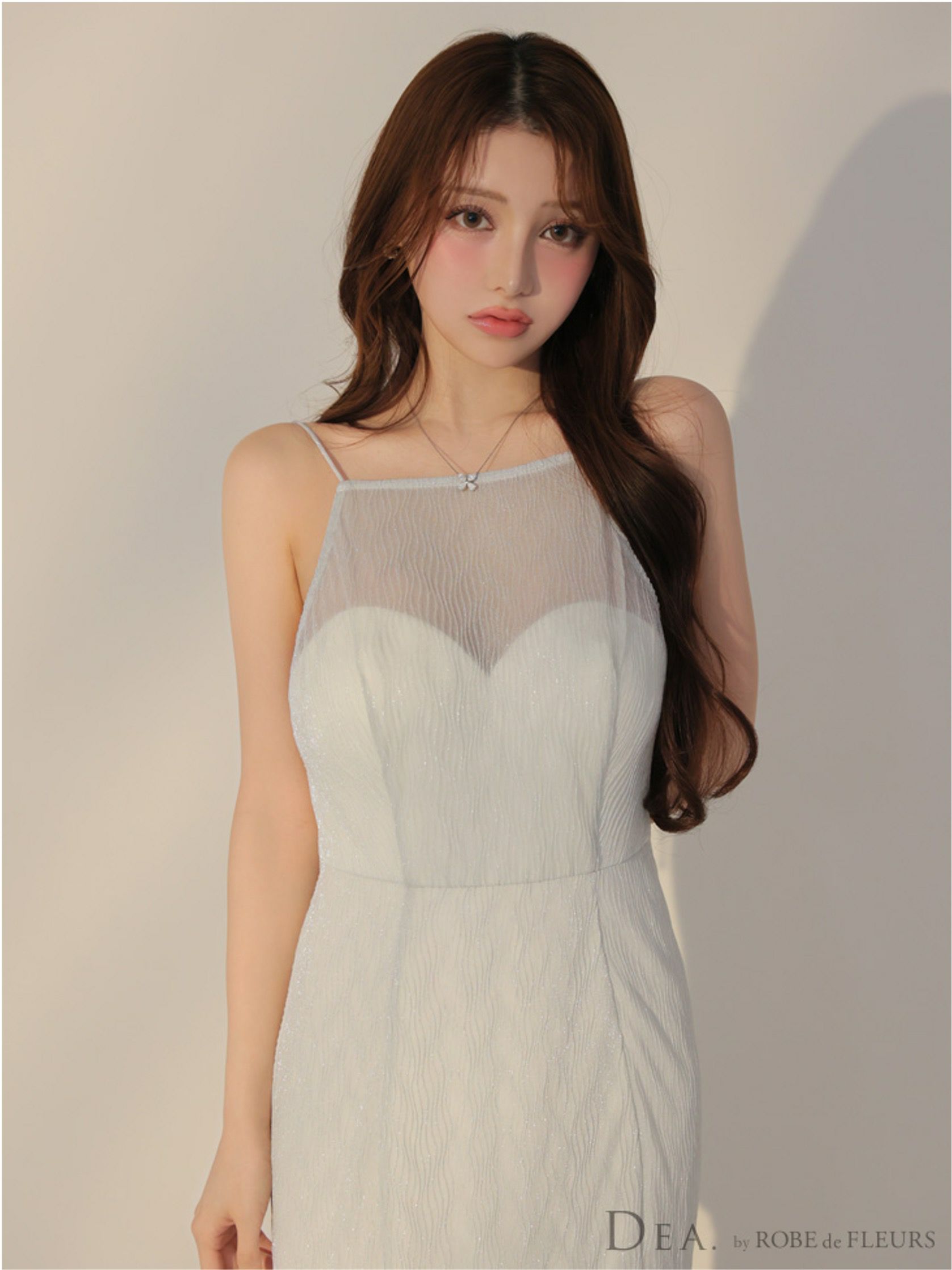 DEA. ディア バイ ローブドフルール ラメニットストレッチキャミロングキャバドレス de3383-c