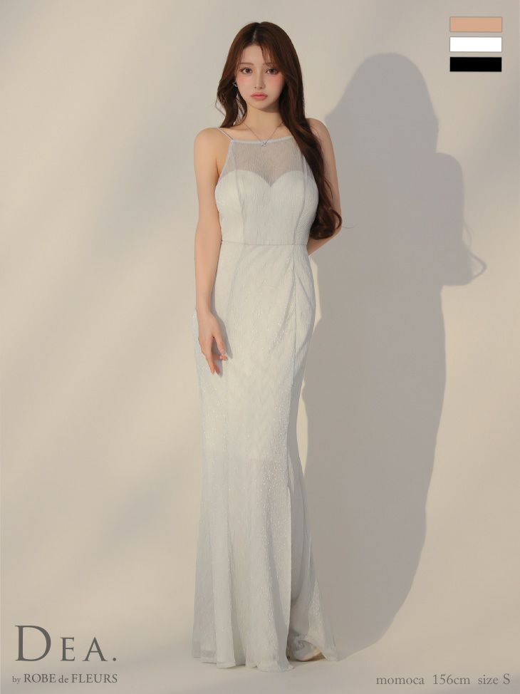 DEA. ディア バイ ローブドフルール ラメニットストレッチキャミロングキャバドレス de3383