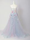 vanityME.couture. バニティミークチュール water color flower ウォーターカラーフラワー 花柄 チュール プリンセス 姫 ロングドレス バースデードレス ライトブルー vctr-l-a1383-1