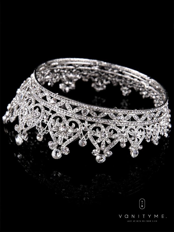 ビッグビジュー プリンセス ティアラ シルバー vcsit-25017