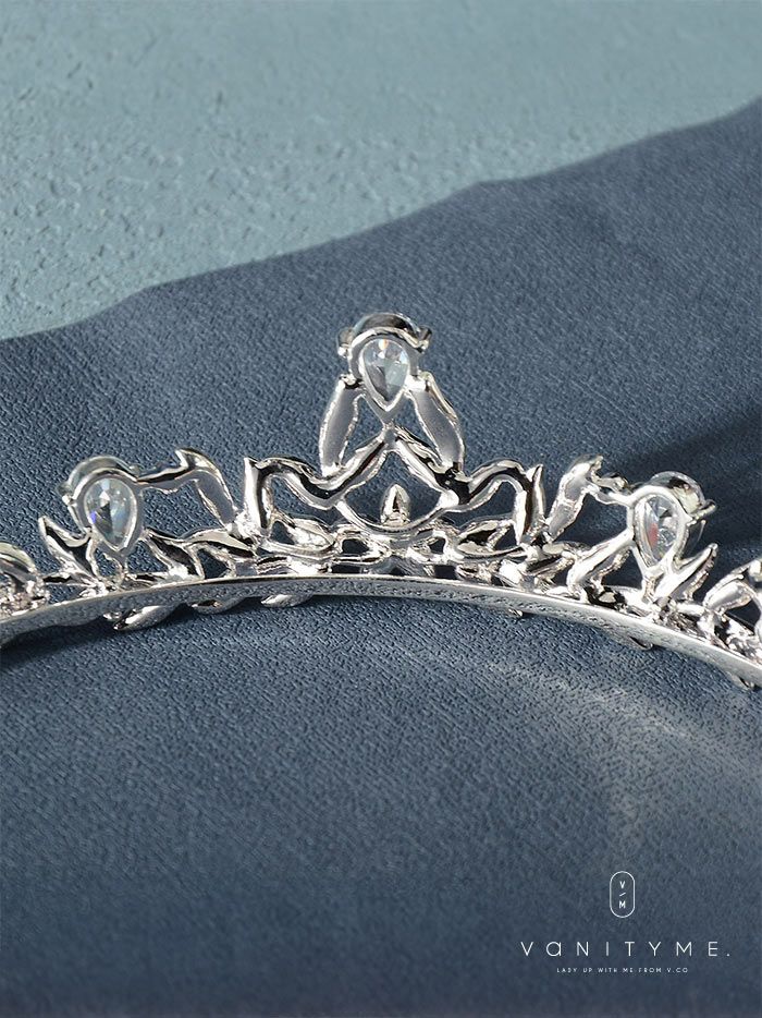 ブルークリスタルビジュー ティアラ シルバー vcsit-25021