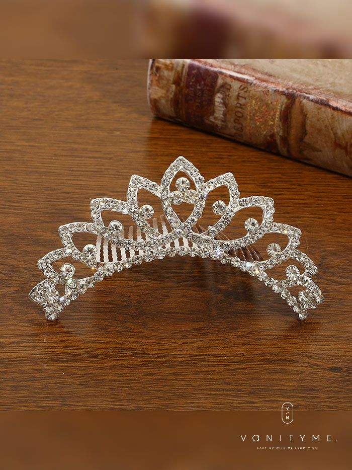 ダイヤカットデザイン クラウンティアラ シルバー vcsit-25023