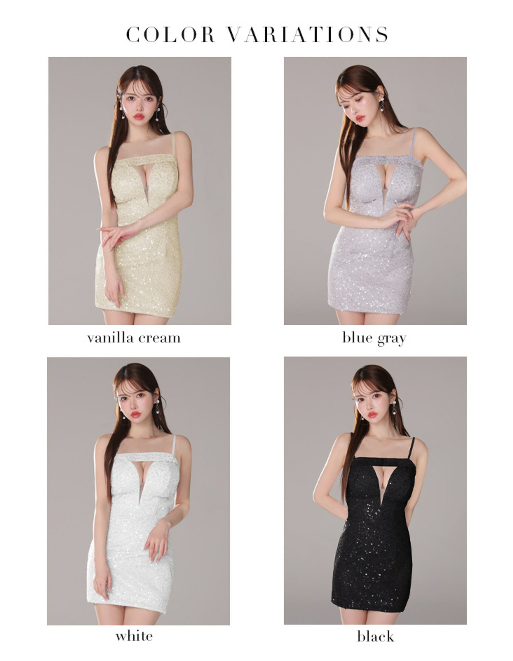 Glossy ローブドフルールグロッシー スパンコールバストカットミニキャミキャバドレス gl4105-c