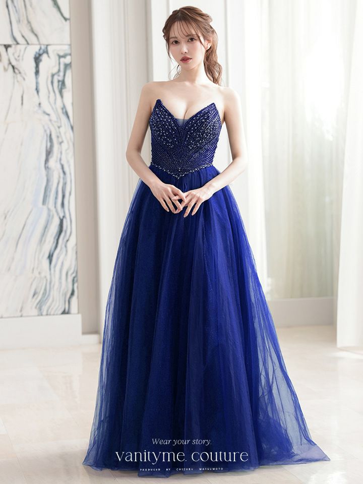 vanityME.couture. バニティミークチュール エメラルドビジュー ラメチュール プリンセス 姫 ロングドレス バースデードレス モスグリーン vctr-l-cc415