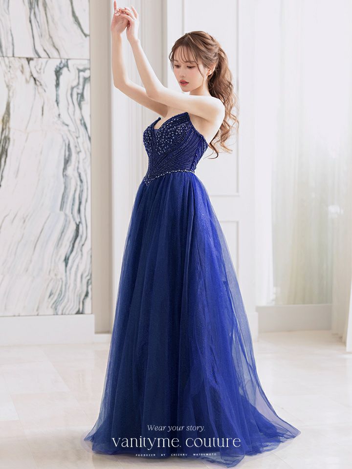 vanityME.couture. バニティミークチュール エメラルドビジュー ラメチュール プリンセス 姫 ロングドレス バースデードレス モスグリーン vctr-l-cc415