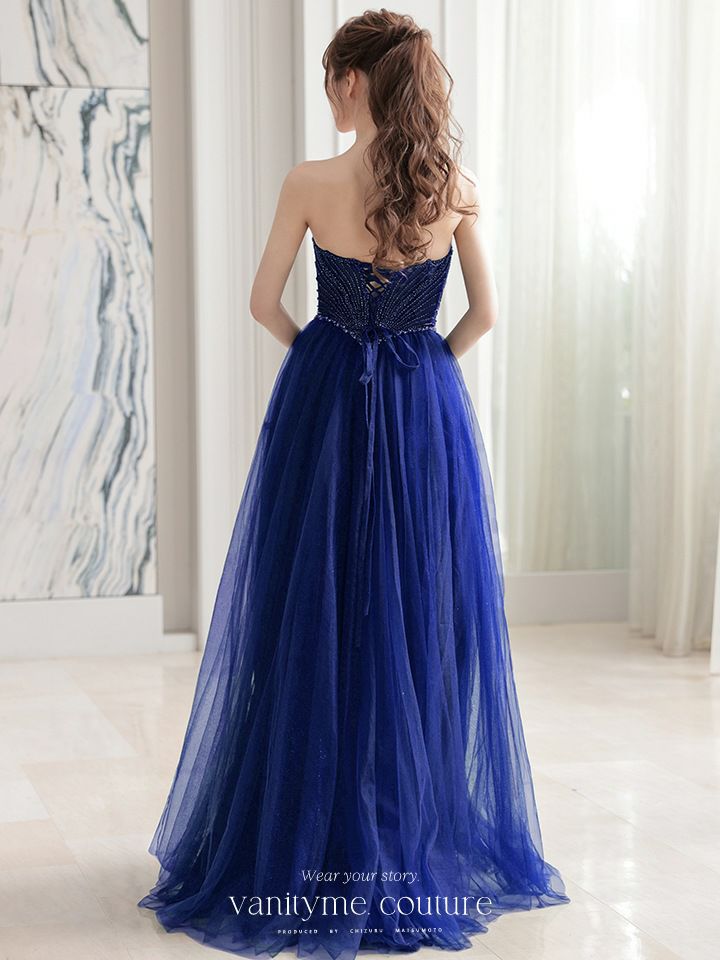 vanityME.couture. バニティミークチュール エメラルドビジュー ラメチュール プリンセス 姫 ロングドレス バースデードレス モスグリーン vctr-l-cc415