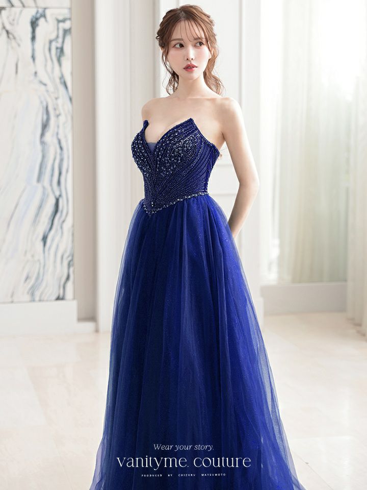 vanityME.couture. バニティミークチュール エメラルドビジュー ラメチュール プリンセス 姫 ロングドレス バースデードレス モスグリーン vctr-l-cc415