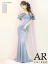 AngelR エンジェルアール オフショルダースリーブデザインフロントビジューマーメイドタイトロングドレス ar25818-ks