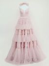vanityME.couture. バニティミークチュール ラメチュール ボリュームフリル ロングドレス バースデードレス 主役ドレス 姫ドレス イベント 主役 プリンセス [ ブラック/ピンク ] vctr-l-54843-2