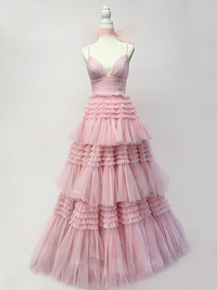 vanityME.couture. バニティミークチュール ラメチュール ボリュームフリル ロングドレス バースデードレス 主役ドレス 姫ドレス イベント 主役 プリンセス [ ブラック/ピンク ] vctr-l-54843-2