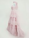 vanityME.couture. バニティミークチュール ラメチュール ボリュームフリル ロングドレス バースデードレス 主役ドレス 姫ドレス イベント 主役 プリンセス [ ブラック/ピンク ] vctr-l-54843-2