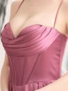 vanityME.couture. バニティミークチュール サテン バストドレープ コルセット ロングドレス バースデードレス モーヴローズ vctr-l-7481-1