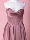 vanityME.couture. バニティミークチュール サテン バストドレープ コルセット ロングドレス バースデードレス モーヴローズ vctr-l-7481-1