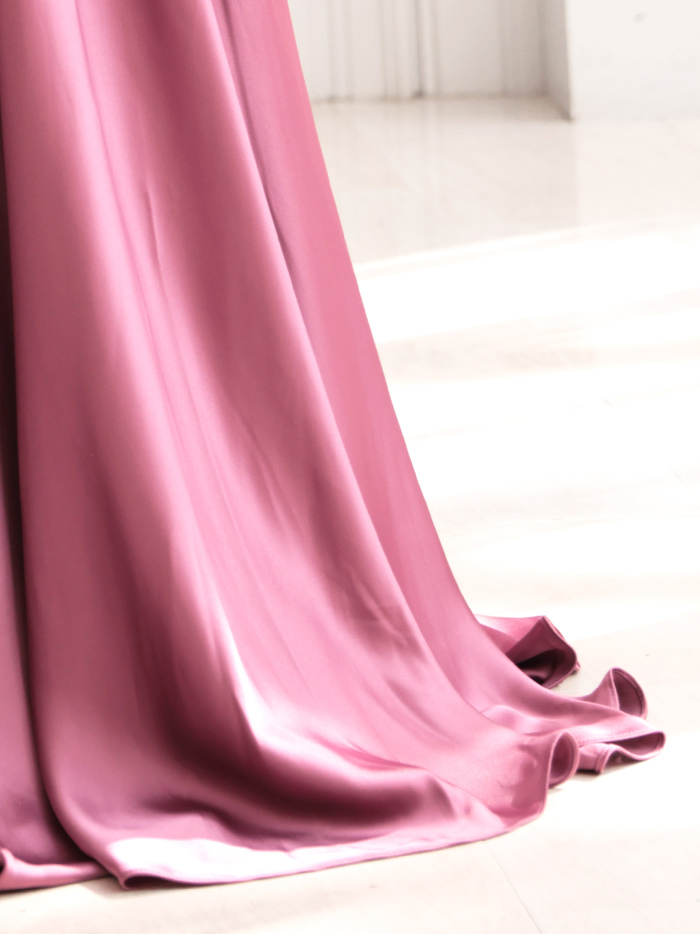 vanityME.couture. バニティミークチュール サテン バストドレープ コルセット ロングドレス バースデードレス モーヴローズ vctr-l-7481-1