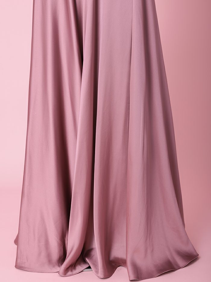vanityME.couture. バニティミークチュール サテン バストドレープ コルセット ロングドレス バースデードレス モーヴローズ vctr-l-7481-1