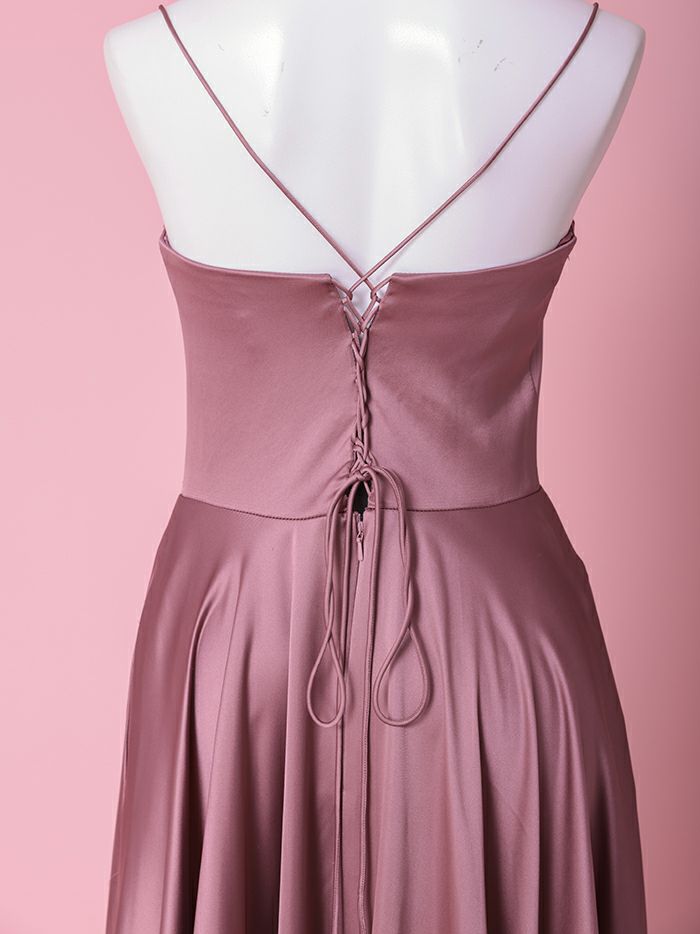 vanityME.couture. バニティミークチュール サテン バストドレープ コルセット ロングドレス バースデードレス モーヴローズ vctr-l-7481-1