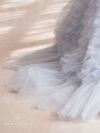 【2点セット】vanityME.couture. バニティミークチュール オフショル チュール ビジューライン ヌードベース リボンショール付き プリンセス 姫 ロングドレス バースデードレス ブルー vctr-l-a1150-1
