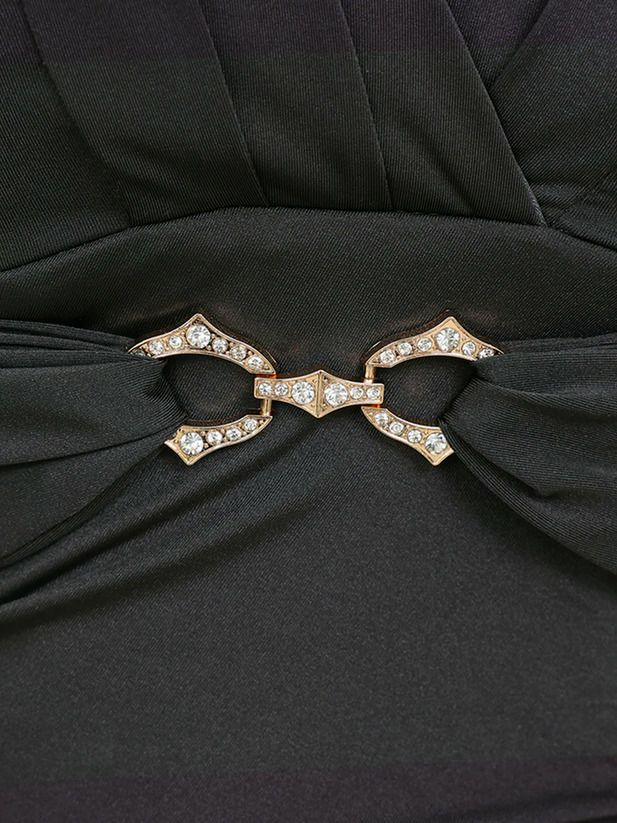 Veautt ヴュート Vカットフロントチャームウエストタックタイトミディアムドレス vt082510