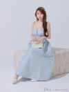 DEA. ディア バイ ローブドフルール パールジャガードサテンフレアロングキャバドレス de3591