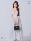 DEA. ディア バイ ローブドフルール 花柄バストジップフレアロングキャバドレス de3778-c