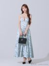 DEA. ディア バイ ローブドフルール 花柄バストジップフレアロングキャバドレス de3778-c