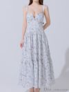 DEA. ディア バイ ローブドフルール 花柄バストジップフレアロングキャバドレス de3778-c