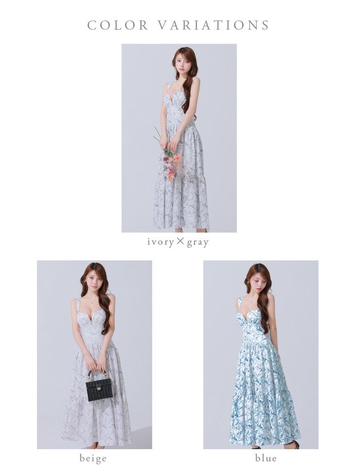 DEA. ディア バイ ローブドフルール 花柄バストジップフレア DEA. ディア バイ ローブドフルール 花柄バストジップフレア