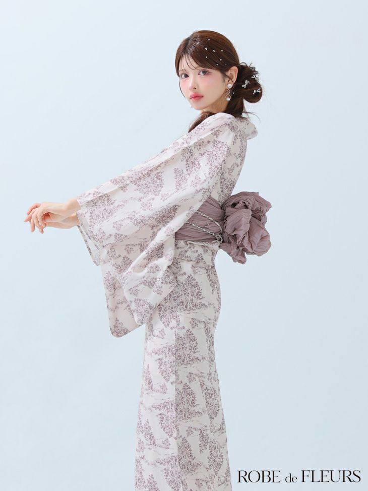 ROBE de FLEURS ローブドフルール Floral print yukata フローラルプリント浴衣 fm3375-c