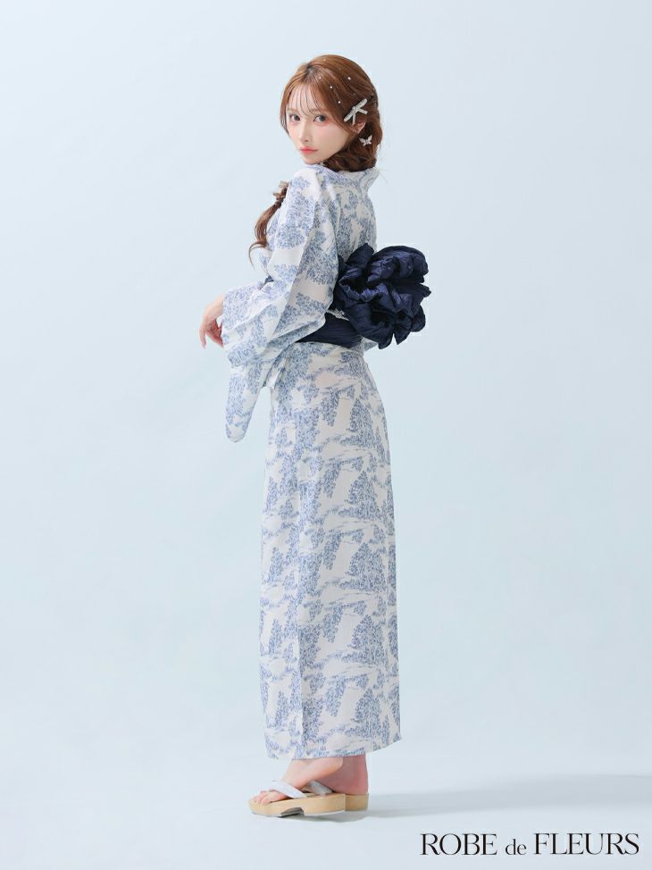 ROBE de FLEURS ローブドフルール Floral print yukata フローラルプリント浴衣 fm3375-c