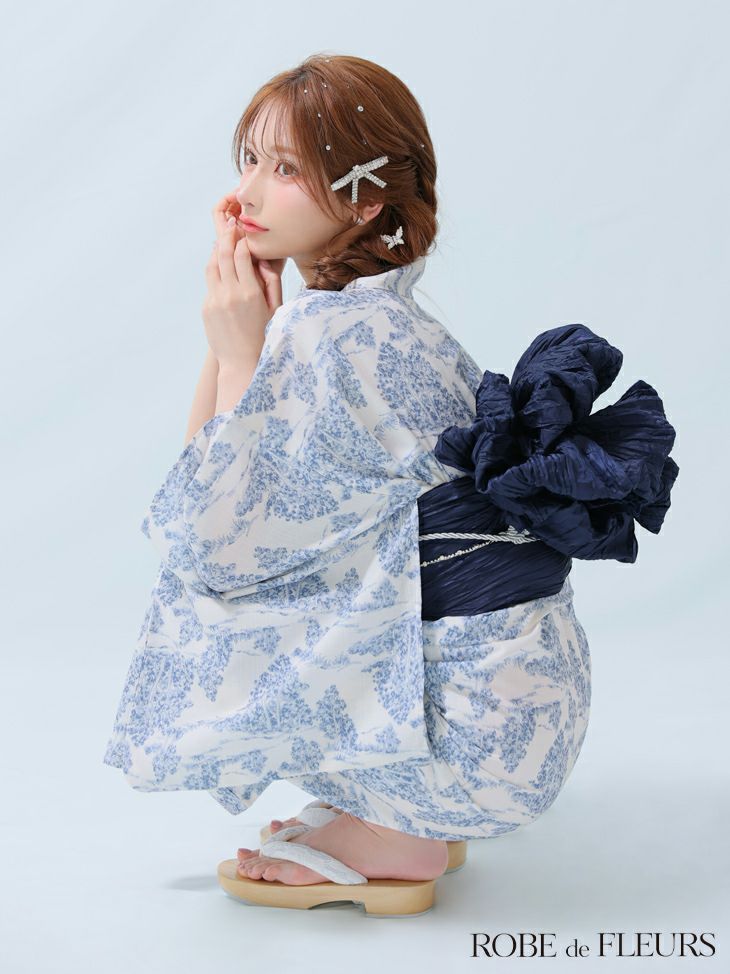 ROBE de FLEURS ローブドフルール Floral print yukata フローラルプリント浴衣 fm3375-c