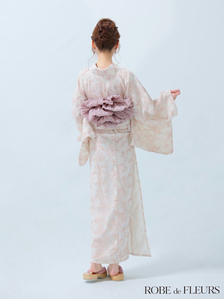 ROBE de FLEURS ローブドフルール Sheer floral embroidered lace yukata シアーフローラルレース浴衣 fm4220-c