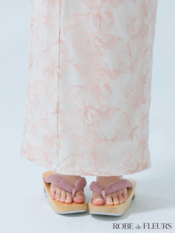 ROBE de FLEURS ローブドフルール Sheer floral embroidered lace yukata シアーフローラルレース浴衣 fm4220-c